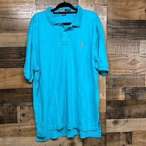 Polo Ralph Lauren Blue With Red Horse Short Sleeve Polo Shirt‎ Size XXL